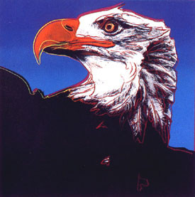 WARHOL、BALD EAGLE、希少画集画、新品高級額、額装付 WARHOL、BALD EAGLE、希少画集画、新品高級額、額装付